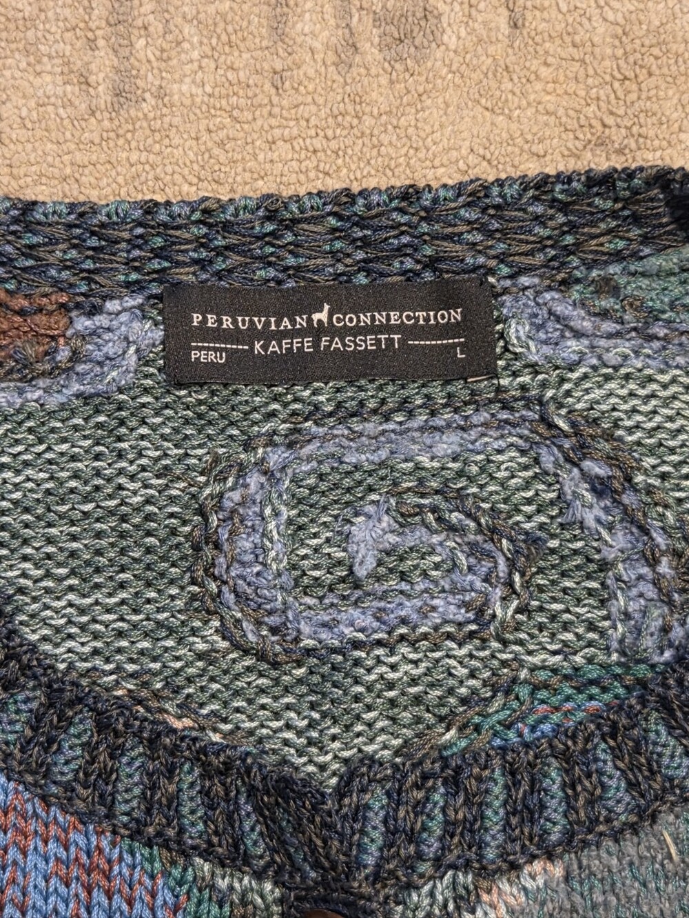 Peruvian Connection Kaffe Fassett Abiquiu Cardigan. Size L. Like New - Picture 3 of 6
